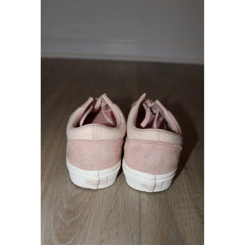 Vans Old Skool Pink Suede Woven Textile Low Top Sneakers Womens 7.5 Mens 6.0‎